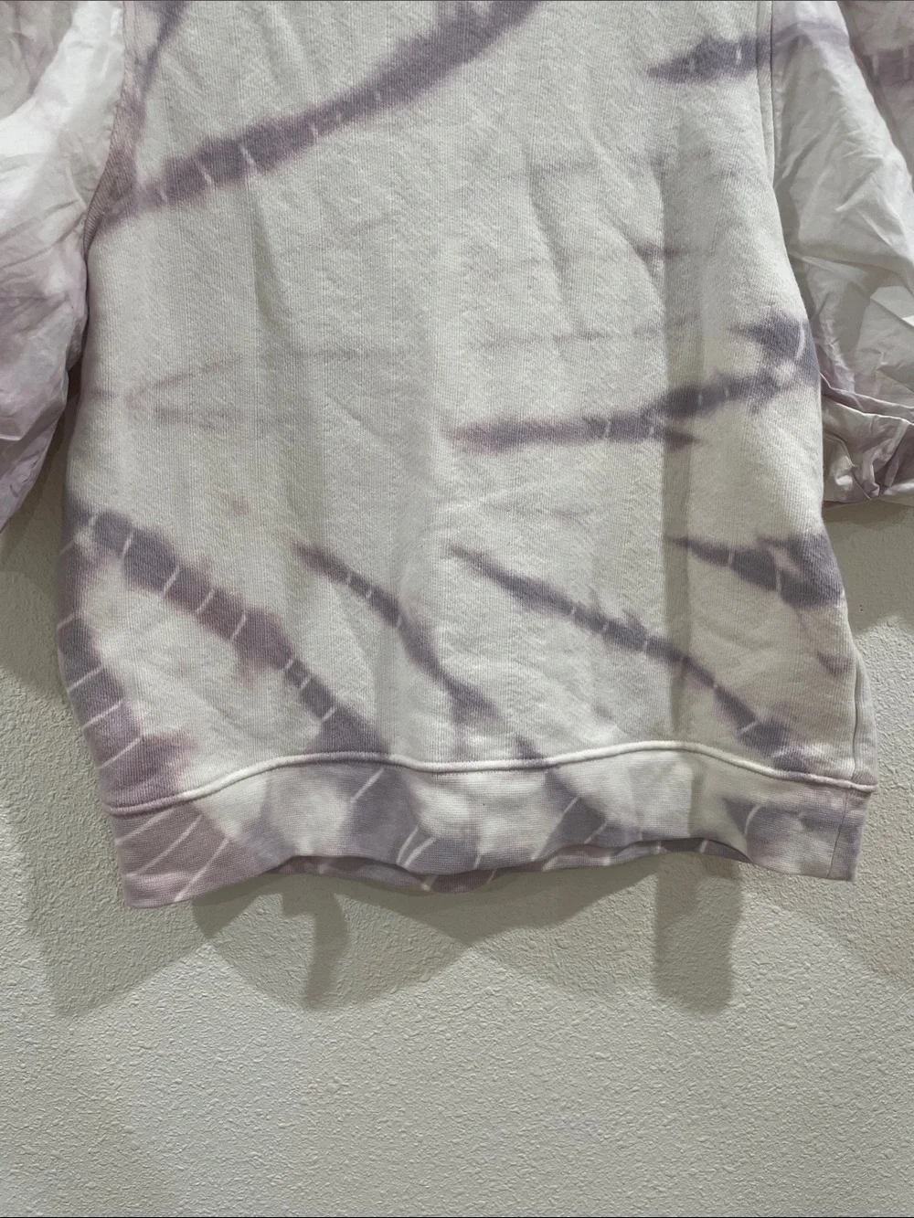 ULLA JOHNSON Elliot Pullover Puff Sleeve Thistle Purple Tie Dye 100% Cotton